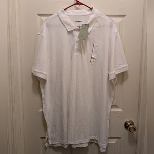 NEW! Goodfellow & Co White Casual Short Sleeve Dress Shirt/Polo XXL